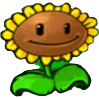 🌻 0d393354 Sunflower Plants vs. Zombies Sonnenblume, Plants vs Zombies, Videospiel, Cartoon, Pflanze, niedlich whatsapp sticker