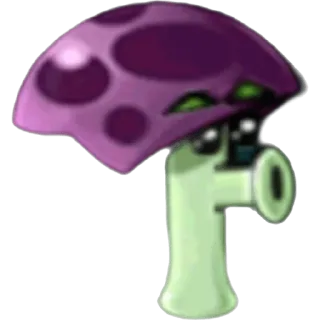 🍄 629978e4 Fume-shroom Plants vs. Zombies Plants vs Zombies, Qualm-Pilz, Pilz, Videospiel, Pflanze, Charakter whatsapp sticker