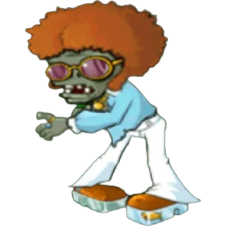 🪩 afcea9cf Zombie, Disco, Afro, Sonnenbrille, Plants vs Zombies, Monster, Spiel whatsapp sticker