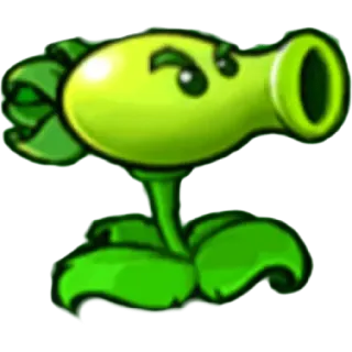 🫛 e22b027a Peashooter Plants vs. Zombies Erbsenkanone, Plants vs Zombies, Pflanze, Videospiel, Cartoon, Grün, Charakter whatsapp sticker