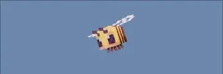 🐝 9ade862f minecraft, abeja, volando, videojuego, animal, lindo telegram sticker