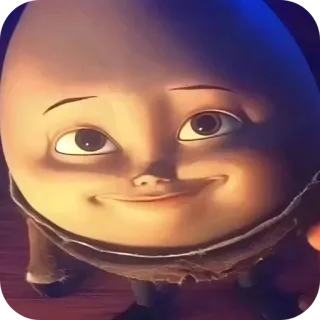 👄 12f72d46 Humpty Dumpty huevo, dibujos animados, gracioso, canción infantil, personaje, animado telegram sticker