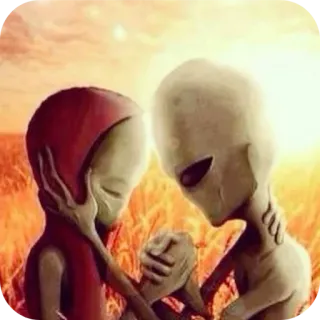 🫂 40a48db8 Aliens, Extraterrestres, Ciencia ficción, Contacto, Paz telegram sticker