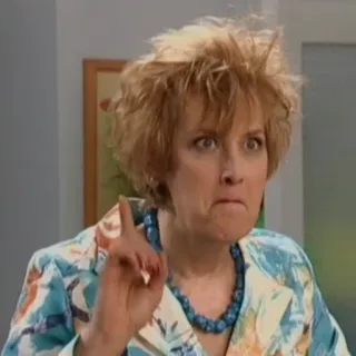 ☝ 6346715a kobieta, portret, wyraz, bluzka, fryzura telegram sticker