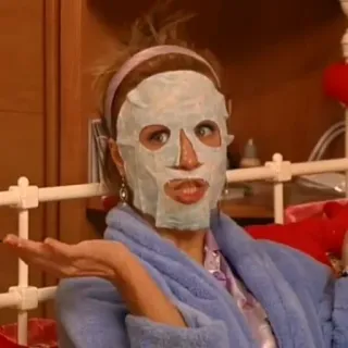 💅 8bf5bd7d kobieta, maseczka, uroda, pielęgnacja skóry, dbanie o siebie, relaks telegram sticker