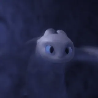 🫧 03767a73 Light Fury How to Train Your Dragon Drache, Leichtfüßiger Furie, niedlich, Cartoon, Film, Fantasy telegram sticker