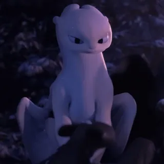 🫧 08fceab2 Light Fury How to Train Your Dragon Drache, Nachtschatten-Weibchen, Drachenzähmen leicht gemacht, Animation, Cartoon, Film telegram sticker