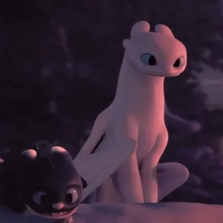 🫧 0f8da344 Light Fury How to Train Your Dragon Drache, Nachtschatten-Dame, Fantasy, niedlich, Tier, Cartoon, animiert telegram sticker