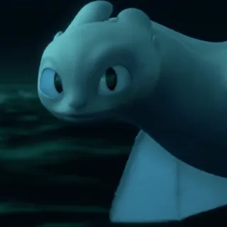 🫧 19eefdef Light Fury How to Train Your Dragon Drache, Leuchtender Furie, Weiß, Süß, Fantasy, Tier telegram sticker