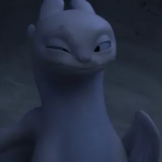 🫧 229a0c82 Light Fury How to Train Your Dragon Drache, Leuchtender Furie, Drachenzähmen leicht gemacht, Cartoon, Animation, süß, zwinkernd telegram sticker