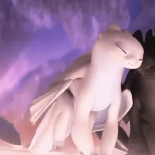 🫧 3030d5ca Light Fury How to Train Your Dragon Drache, Licht Fury, Weiß, Film, Süß, Tier telegram sticker