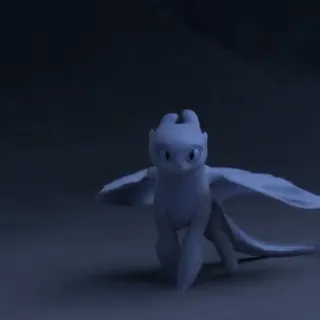 🫧 3ba67619 Light Fury How to Train Your Dragon Drache, weißer Drache, Licht Furie, Drachenzähmen leicht gemacht, Cartoon, animiert telegram sticker