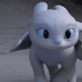 🫧 488fa032 Light Fury How to Train Your Dragon Drache, Fantasy, Animation, niedlich, weißer Drache telegram sticker