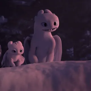 🫧 65db098b Light Fury How to Train Your Dragon Drache, Leichtfüßiger Furie, niedlich, Cartoon, Film, Animation telegram sticker