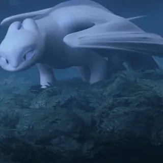 🫧 65fa2326 Light Fury How to Train Your Dragon Drache, Leuchtender Furie, Weißer Drache, Fantasiewesen, Cartoon, Süß, Tier telegram sticker