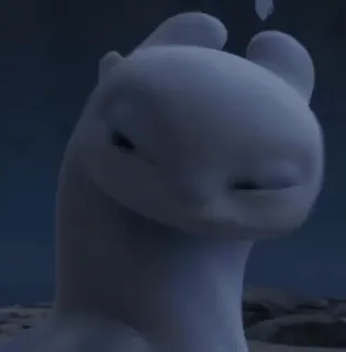 🫧 8500b96a Light Fury How to Train Your Dragon Drache, Leuchtender Furie, Cartoon, Süß, Tier, Weißer Drache telegram sticker