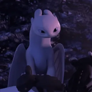 🫧 c6719dc5 Light Fury How to Train Your Dragon Drache, Lichtfurie, Weißer Drache, süß, Cartoon, Tier telegram sticker