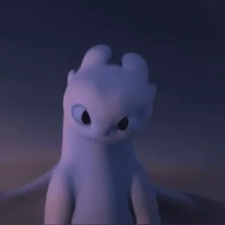 🫧 c6b21168 Light Fury How to Train Your Dragon Drache, weiß, Light Fury, Cartoon, Fantasy, Tier, Sticker telegram sticker