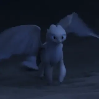 🫧 d854f1fd Light Fury How to Train Your Dragon Drache, Licht Furie, Fantasy, Tier, süß, Cartoon telegram sticker