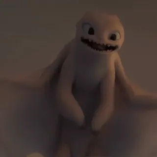 🫧 eca10a28 Light Fury How to Train Your Dragon Drache, Leuchtender Furie, Drachenzähmen leicht gemacht, Tier, Fantasy, süß telegram sticker