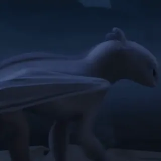 🫧 f6bc628e Light Fury How to Train Your Dragon Drache, Leichtfüßiger Furie, Drachenzähmen leicht gemacht, Fliegen, Tier telegram sticker