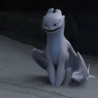 🫧 fa4ea69b Light Fury How to Train Your Dragon Drache, Leichtes Fury, Weißer Drache, Fantasie, Tier telegram sticker