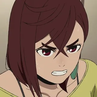 😠 01a4a718 anime, wanita, marah, ekspresi, karakter, perempuan telegram sticker