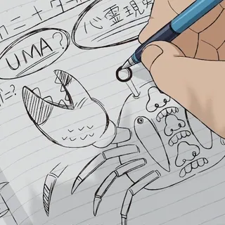 ✍️ fa7d70a9 UMA? gambar, kepiting, sketsa, hewan, UMA telegram sticker