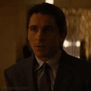 🙁 8c39662c Patrick Bateman American Psycho @freetopsticker patrick bateman, american psycho, christian bale, anzug, film, movie telegram sticker