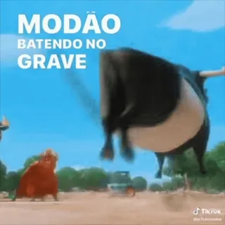🤩 85083212 MODÃO
BATENDO NO
GRAVE Bulle, Tier, Cartoon, Lustig, Meme telegram sticker