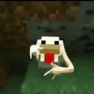 🤩 eea48496 minecraft, huhn, lustig, spiel, klotzig, meme telegram sticker