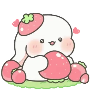 ⭐ 630bb86f kawaii, carino, fragola, cartone animato, cibo, adesivo, dolce telegram sticker