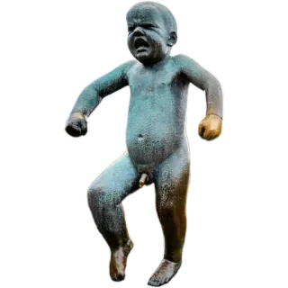 😭 577e909a estátua, bebê, criança, escultura, bravo, gritando telegram sticker
