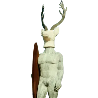 🦌 58606d9e estátua, veado, arte, surreal, escultura telegram sticker