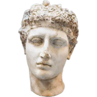 😞 640acdfe estátua, mármore, cabeça, antigo, escultura, arte telegram sticker