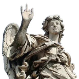 🖖 7a782eda Angel anjo, estátua, dedo do meio, gesto, ofensivo, pedra, religião, religioso telegram sticker