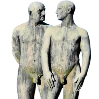👥 b8e44a81 estátua, escultura, arte, homem, nu telegram sticker