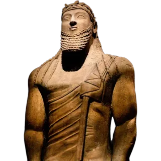 😵 cf1cd0c0 estátua, antigo, escultura, masculino, barba, artefato telegram sticker