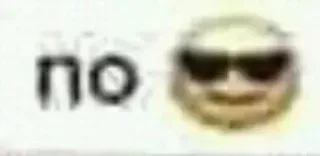 😏 33cbcf2f no non, emoji, lunettes de soleil, mème whatsapp sticker