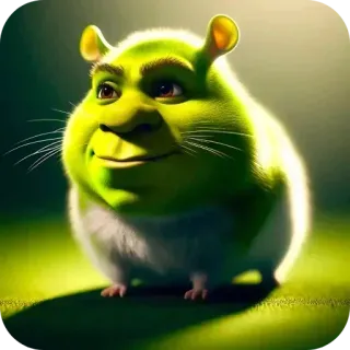 🐱 35474814 Shrek Shrek, hamster, drôle, dessin animé, mème whatsapp sticker