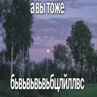 😩 7e9a065e а вы тоже arbres, forêt, paysage, nature, clair de lune whatsapp sticker