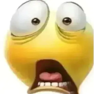 😟 95229f8e Emoji, Mème, Réaction, Choqué, Drôle, Dessin animé whatsapp sticker