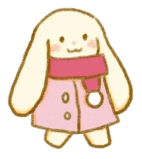 💭 409b5d73 заяц, кролик, милый, мультик, каваий, животное, наклейка telegram sticker