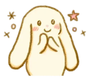 💭 4381f59f милый, животное, кролик, очаровательный, каваий telegram sticker