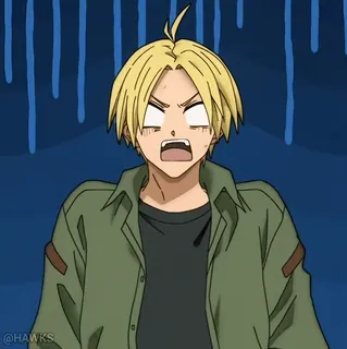 😧 3bd8db65 @HAWKS anime, geschrokken, cartoon, personage, uitdrukking telegram sticker