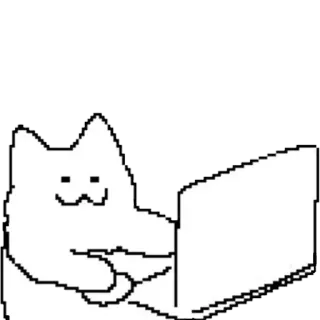 💻 0d435676 кот, компьютер, мем, интернет, животное, смешной telegram sticker