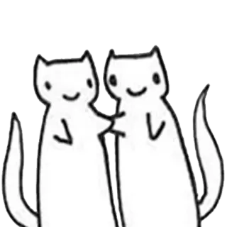 🍕 50918b48 кот, милый, животное, наклейка, дружба, мультфильм telegram sticker