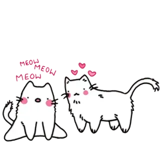 ❤️‍🩹 78d52cf0 MEOW MEOW MEOW кошки, котята, мяу, милые, животные telegram sticker