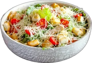 🤩 17b1e1ba salade, nourriture, sain, légumes, tomates, fromage, croûtons, bol telegram sticker