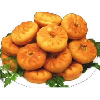 🫥 302e2463 nourriture, pâtisserie, belyashi, beignet frit, plat traditionnel telegram sticker